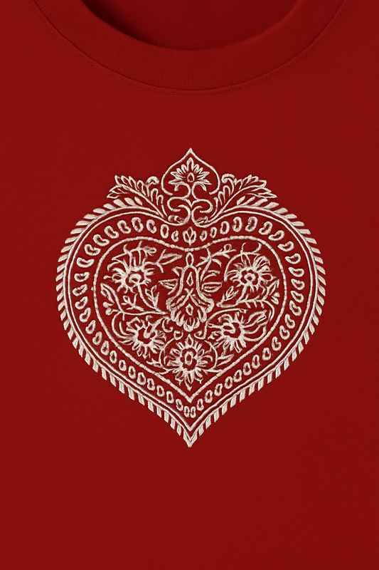 Embroidered Heart Top