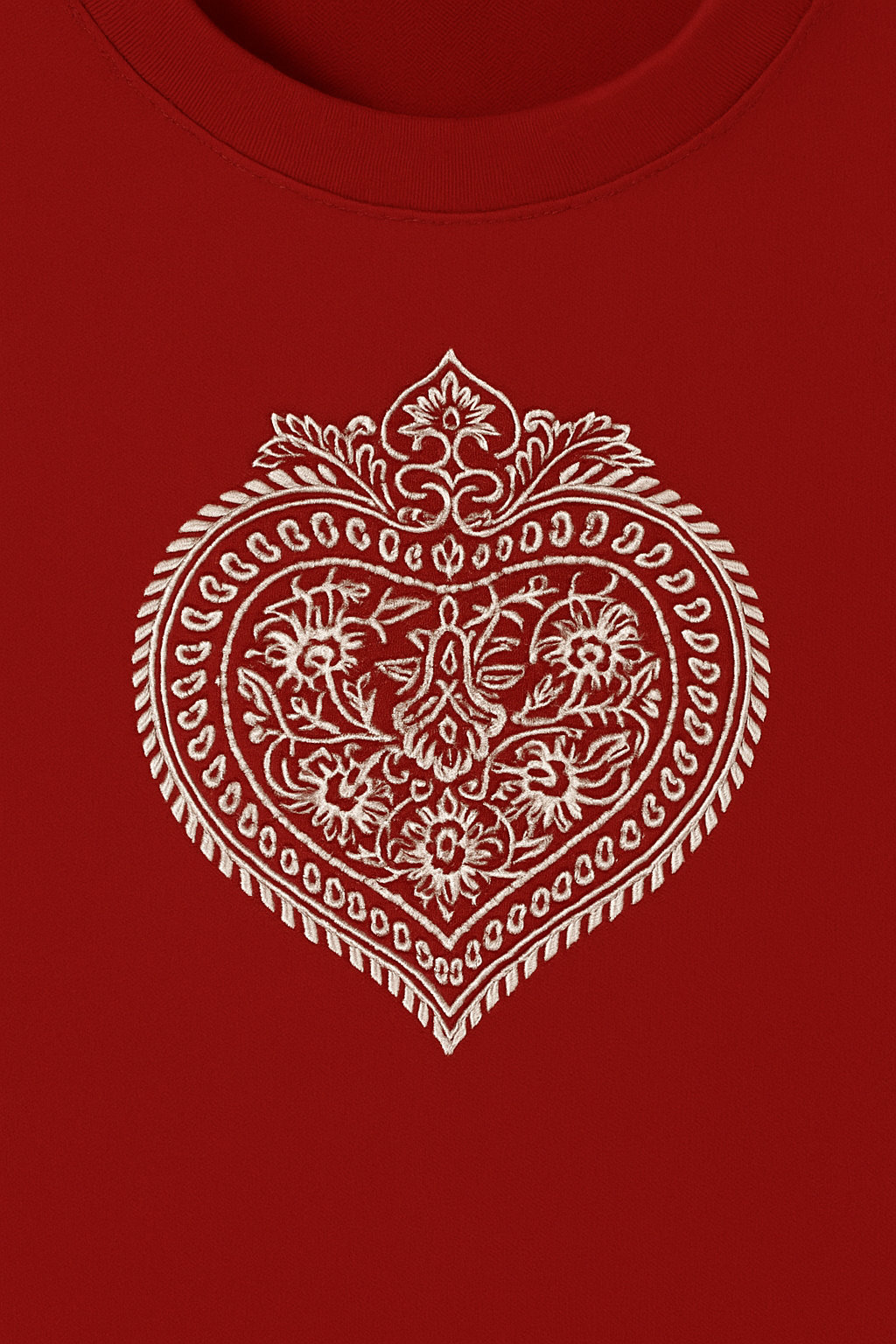 Embroidered Heart Top