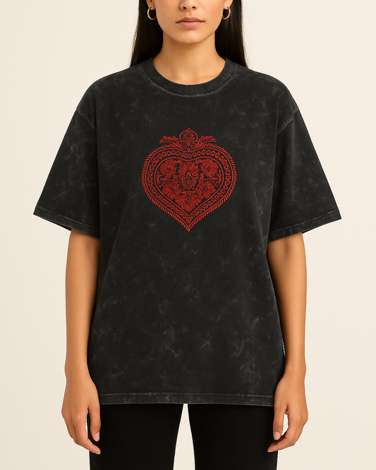 Unisex Acid Washed Oversized Tee